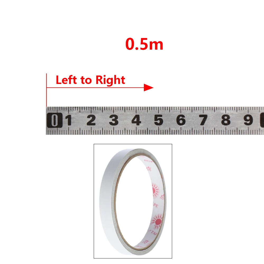 Направляющая для резки ленты измерения самоклеющиеся метрические весы из нержавеющей стали линейка 1 м-2 м для t-трека маршрутизатор Настольная пила для работы по дереву инструмент - Цвет: left to right 0.5m