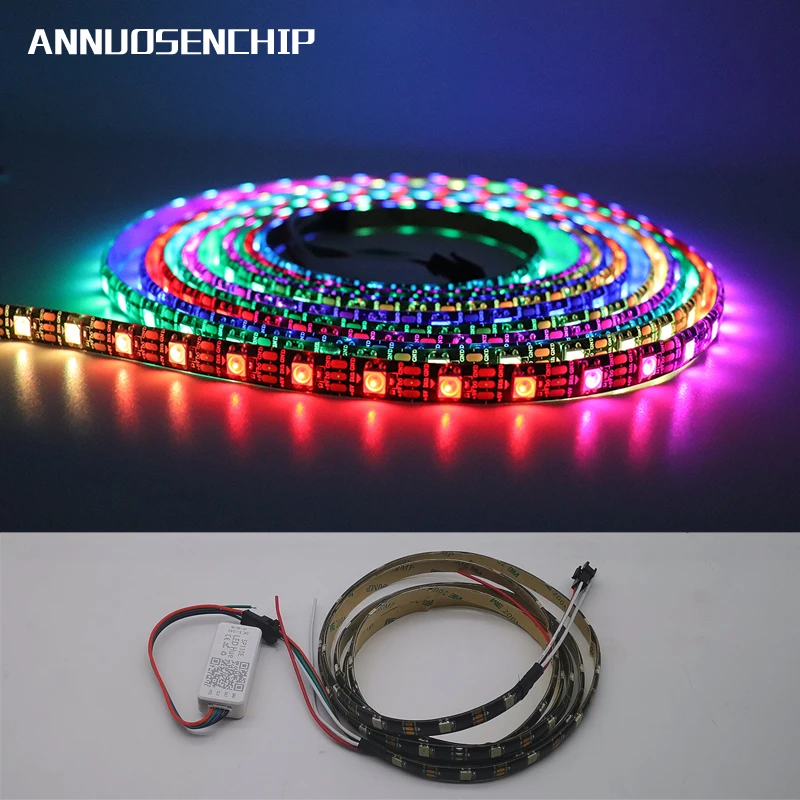 Контроллер + WS2812B 30/60/144 светодиодов/m Smartled pixel RGB индивидуально Адресуемая