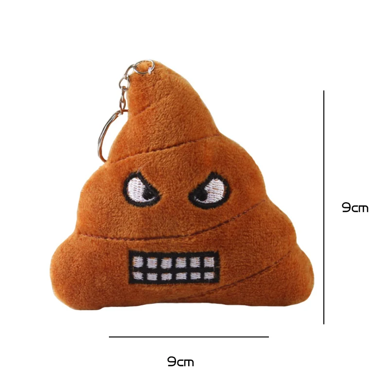 LXJERY Cute Cartoon Shit Plush Doll Keychain Funny Key Ring Schoolbag Backpack Decorations Pendant Key Chain Women Bag Charm