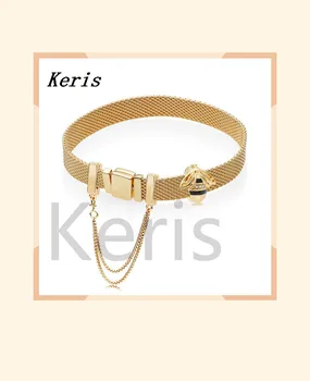 

100% 925 silver sterling shiny new queen bee reflection bracelet assembly queen bee clip charm rau0586 767862en16 Free shipping