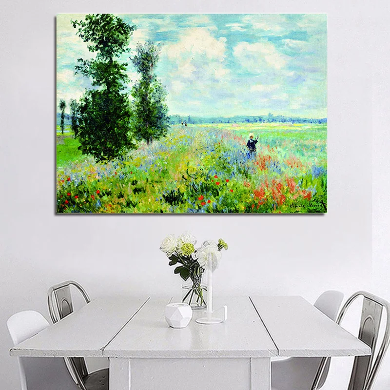 

Pastoral Pictures Romantic Abstract flower sea Children and Beding Room poster canvas Oil Painting Wall Picture Art Home Decor