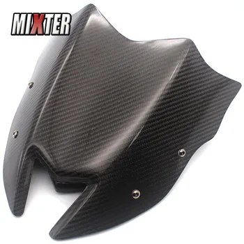 

Motorcycle Real Carbon Fiber Windshield WindScreen Deflector Viser Visor For Kawasaki Z900 2017 2018 2019 Z-900 Z 900 17'-19'
