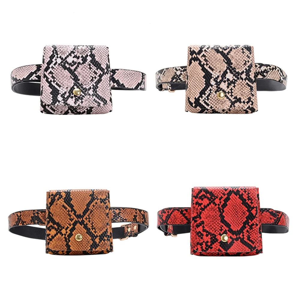 Women Belt Bag Snake Pattern Pu Detachable Waist Packs Female Fashion Funny |