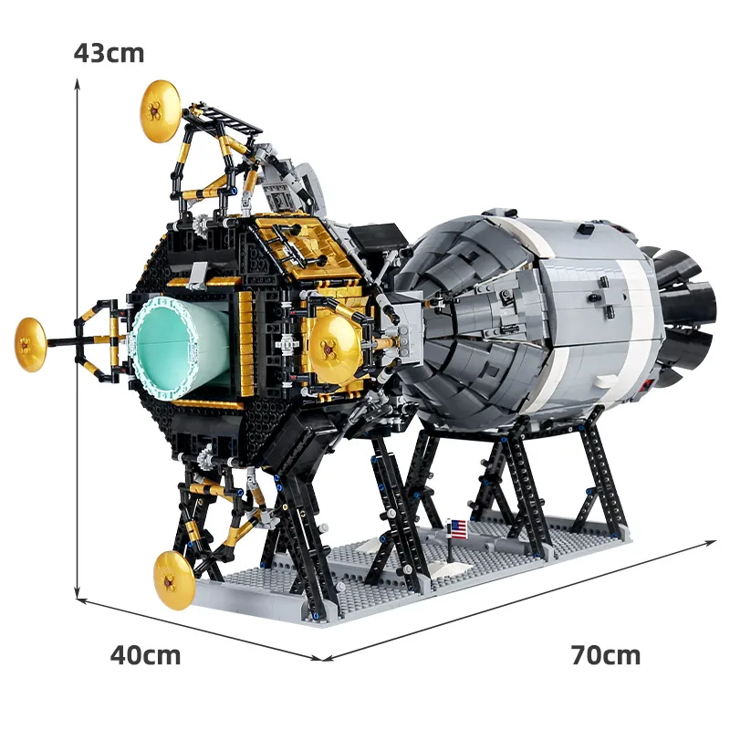 Креативная Серия Apollo 11 Звездный набор Wars Saturn V космический корабль строительные