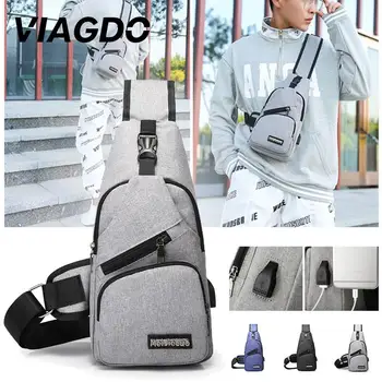 

Satchel Shoulder Luggage Bags Tourism Shopping Bank Card Money with Usb Interface 3 Color Oxford Cloth Unilateral