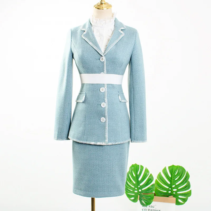 2020 Koreaanse Drama Tweedelige Set Vrouwen Blazer Rok 2 Stuks Sets Fashion Elegant Herfst Suits Lace Shirt Jas Vrouwelijke YQ420 2020 Koreaanse Drama Tweedelige Set Vrouwen Blazer Rok 2 Stuks Sets Fashion Elegant Herfst Suits Lace Shirt Jas Vrouwelijke YQ420