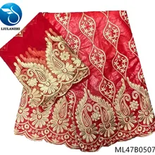 LIULANZHI африканская riche getzner из ткани жаккардового переплетения хлопчатобумажная ткань вышивка 7 ярдов базин ткани платья материал ML47B05