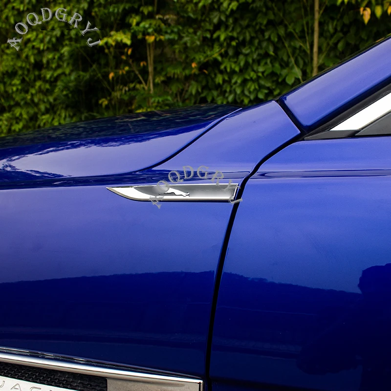 1 пара металлических хромированных боковых крыльев декоративных наклеек для Jaguar