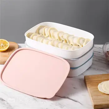 

Single Layer Plastic Refrigerator Storage Box Stackable Food Dumplings Egg Fish Storage Containers With Lid