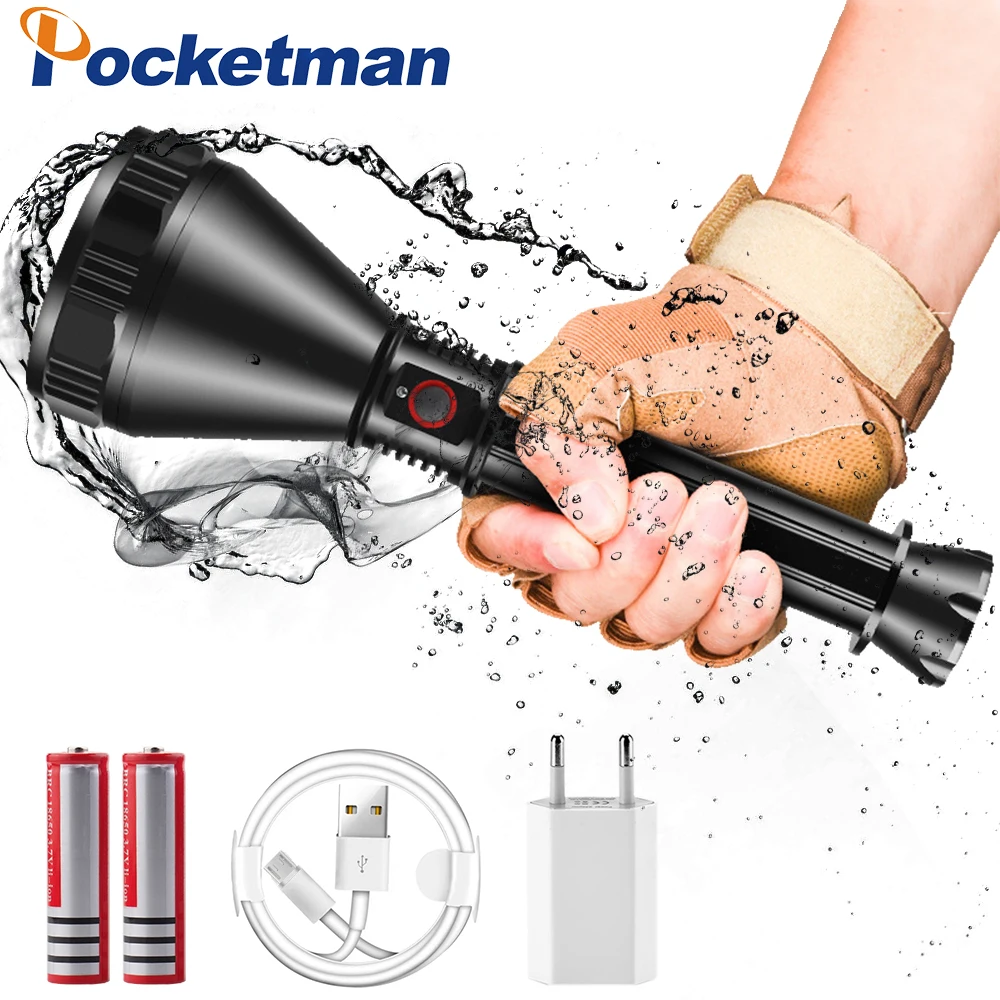 

120000 Lumens XHP70 Most Powerful LED Flashlight USB Rechargeable Torch Flashlights Best Camping, Hunting Use 18650 Battery