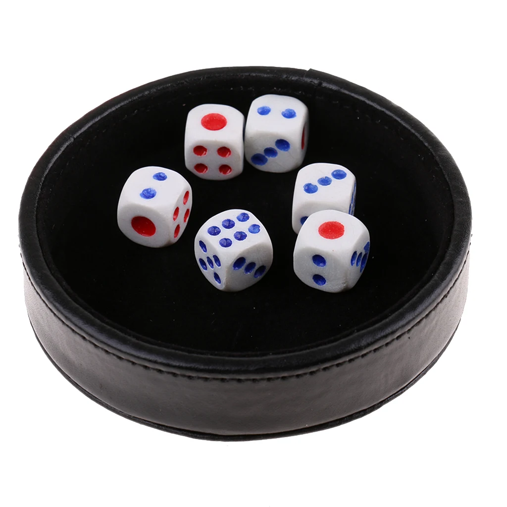 Casino Accessory Dice Cup Tray/Cover Black For Texas Hold'em Poker 21 Point