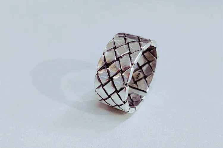 DreamySky Bijoux простой стиль 925 пробы серебряные геометрические кольца для женщин подарки большие Регулируемые кольца на палец