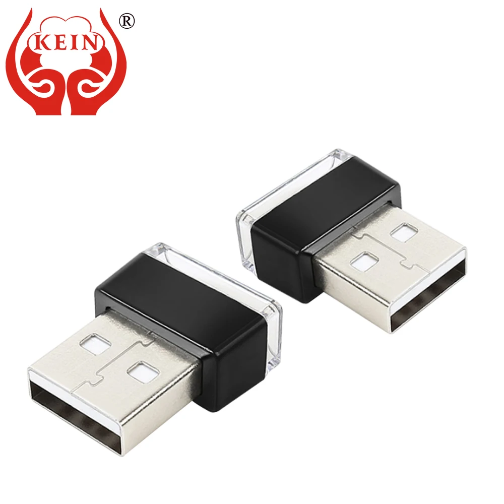 

KEIN 1pcs Car Interior Usb Light Mini Atmosphere Lights USB Cigarette Lighter Auto Parts Decorative Emergency LED Night Lamp