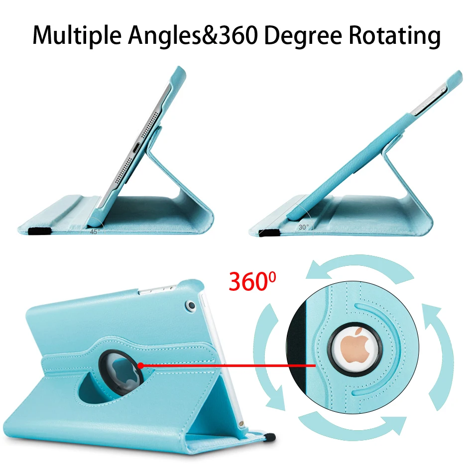 360 Degree Rotating Pu Case for Ipad Mini 5 4 Case Smart Cover Auto Sleep Flip Stand For Ipad Mini 4 5 Case Leather (5)