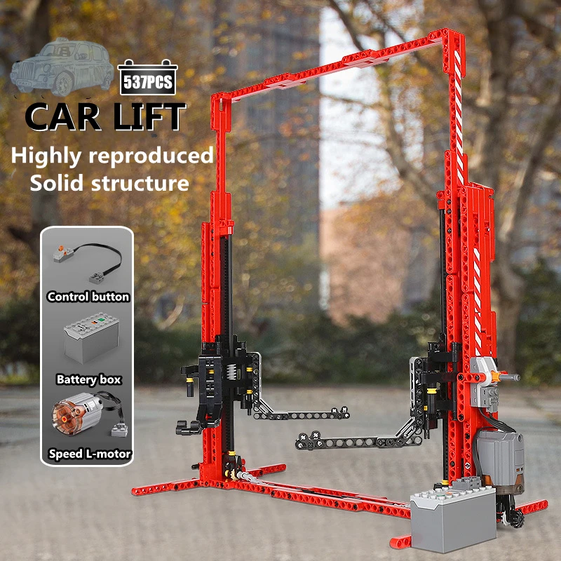MOULDKING Car Lift Model 1:8  High-Tech MOC 3054 APP Control RC Maintenance Parking Building Blocks Bricks Toys Gift 13053