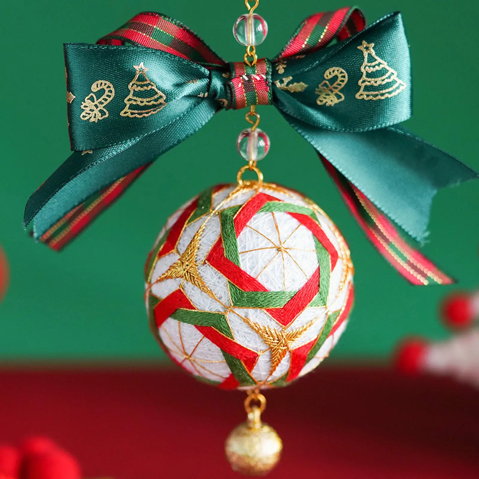 Temari Balls Handmade Floral Needles Threads Tools for Kids Adults Starter