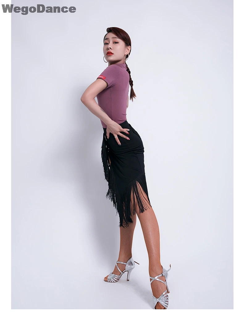Women Tassel Latin Dance For Sale Waltz Tango Ballroom Dance Skirts Sexy Practice Training Performance Wear