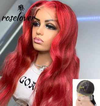 

Transparent 28 30 inch Brazilian Straight Human Hair Wig Red Ginger 13*1Lace Part Wigs Remy Human Hair Wigs Pre Plucked