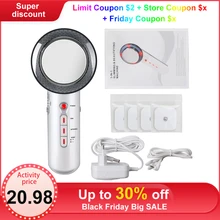 Звуковой Массажер для сжигания жира инфракрасное устройство для подтяжки кожи EMS ультразвуковая машина для похудения Антицеллюлитный терапевтический инструмент