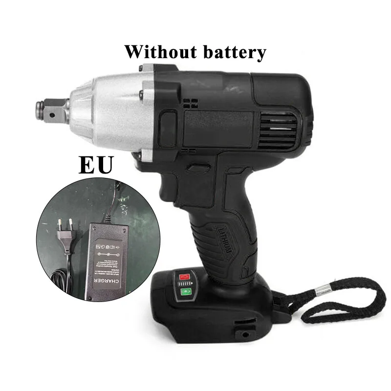 128V Electric Brushless Cordless Car Tire Driver Impact Wrench Home Equipment