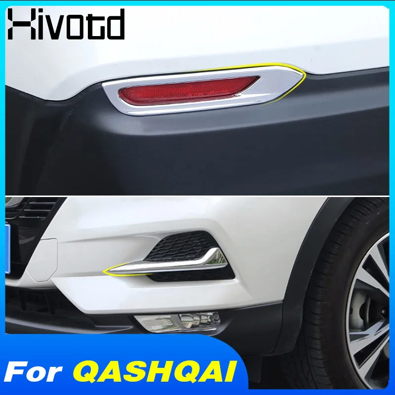 US $9.5 38% OFF|Hivotd For Nissan qashqai j11 Dualis 2019 2020 Car Front Rear Fog Light Eyebrow Cover frame trim ABS Chrome Exterior Accessories|Chromium Styling| | - AliExpress