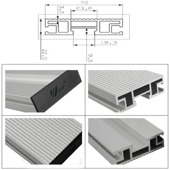 

450/600/800mm Aluminium Profile 70mm height T-tracks For Woodworking workbench DIY modification