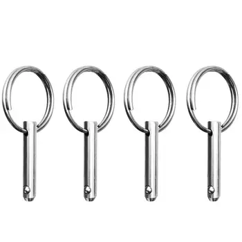 

4 Pcs Quick Release Pin 1/4 inch, Full 316 Stainless Steel, Bimini Top Pin, Marine Hardware, All Parts are Made of 316 Stainless