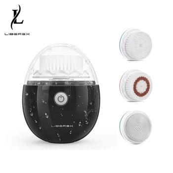 

Liberex Black Powered Facial Cleansing Devices 60s Deep Face Cleaning Massager Brush Sonic Portable Special for Men Women