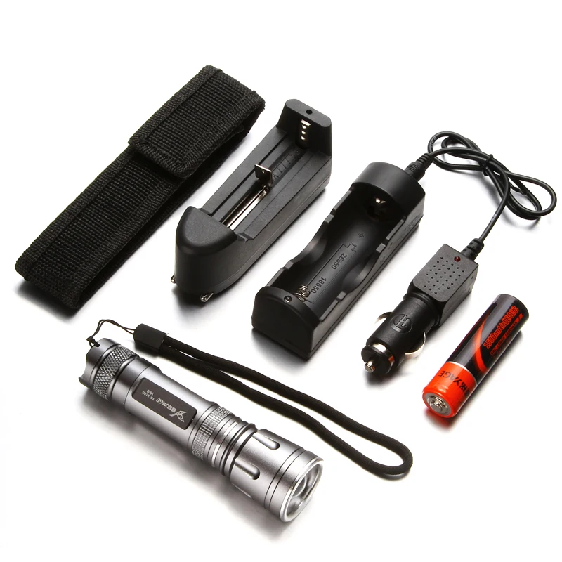 

YAGE 318C CREE Zoomable 11.5cm Mini Led Flashlight Waterproof lanterna Led Rechargable Torch with1*18650 Battery +car charger