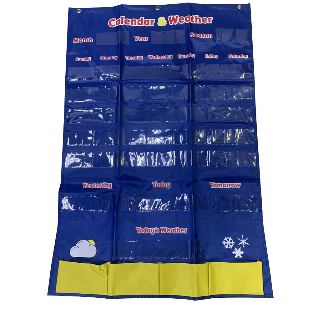 

Classroom Organization Learning Resources Card Calendar Weather Pocket Chart Teaching Assistant Home Display Bag Memo Date Note