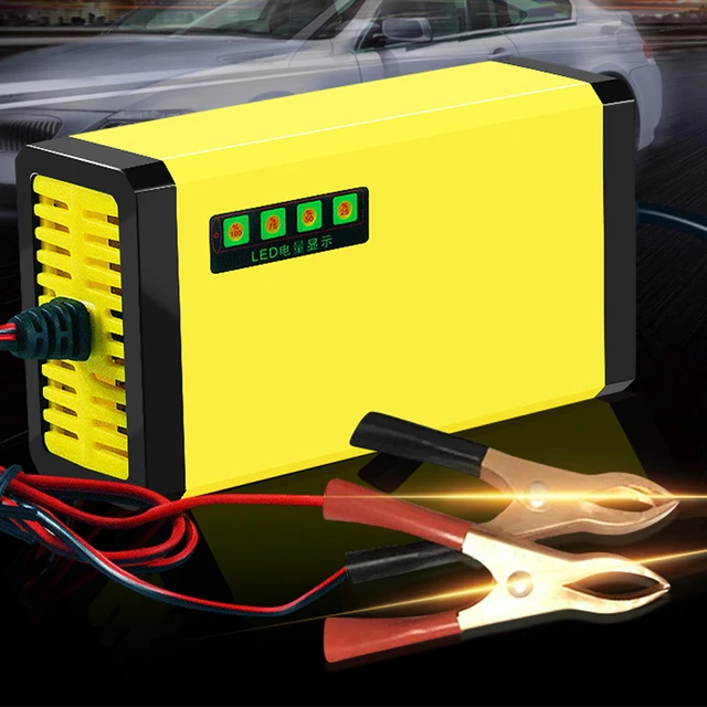 12V 2A Auto Auto Batterie Ladegerät Led-anzeige 220V Smart Automotive Lkw  Motorrad Auto Ladegerät Auto Styling - AliExpress