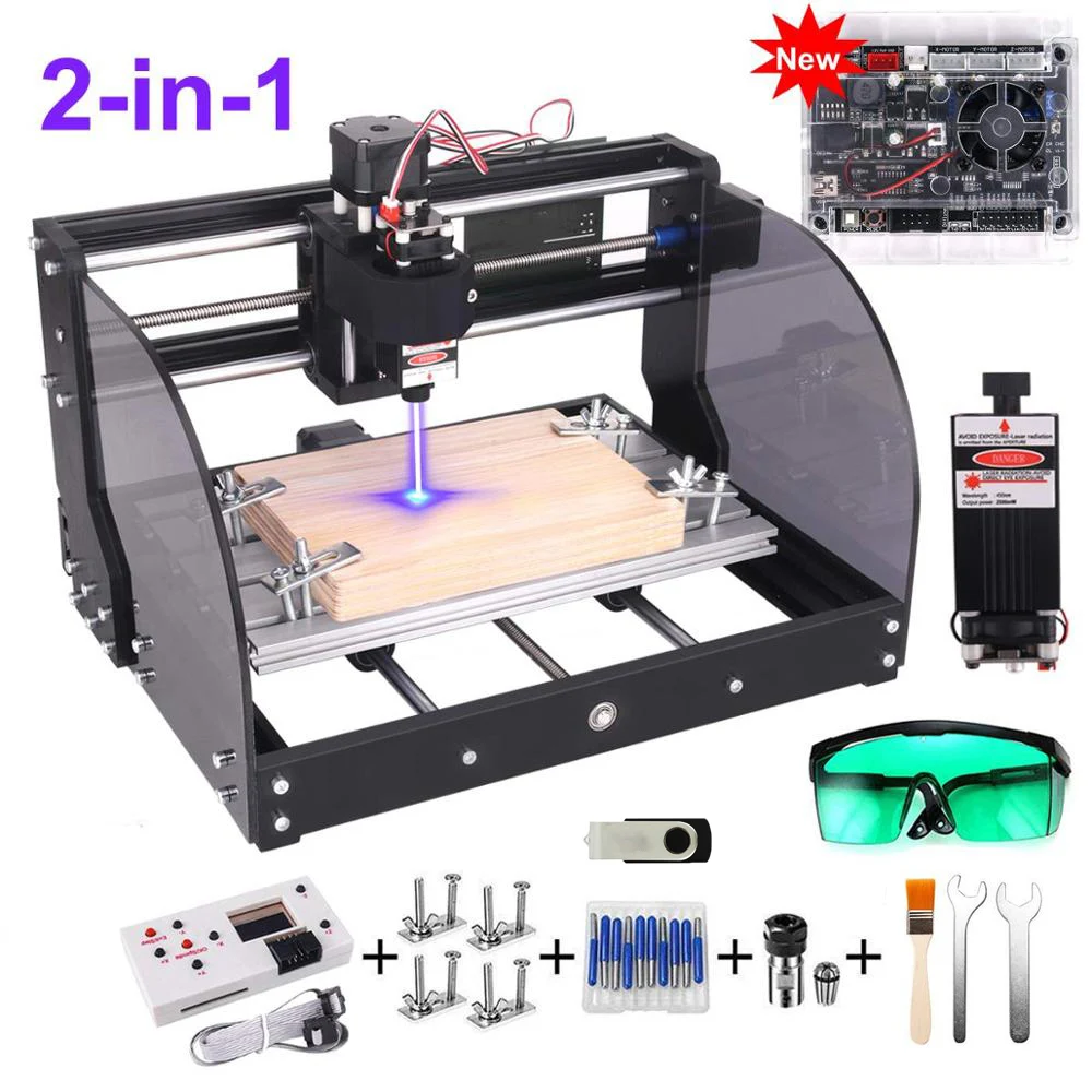 CNC 3018 Pro Max лазерный гравер GRBL DIY 3 оси PBC фрезерный гравировальный станок по дереву