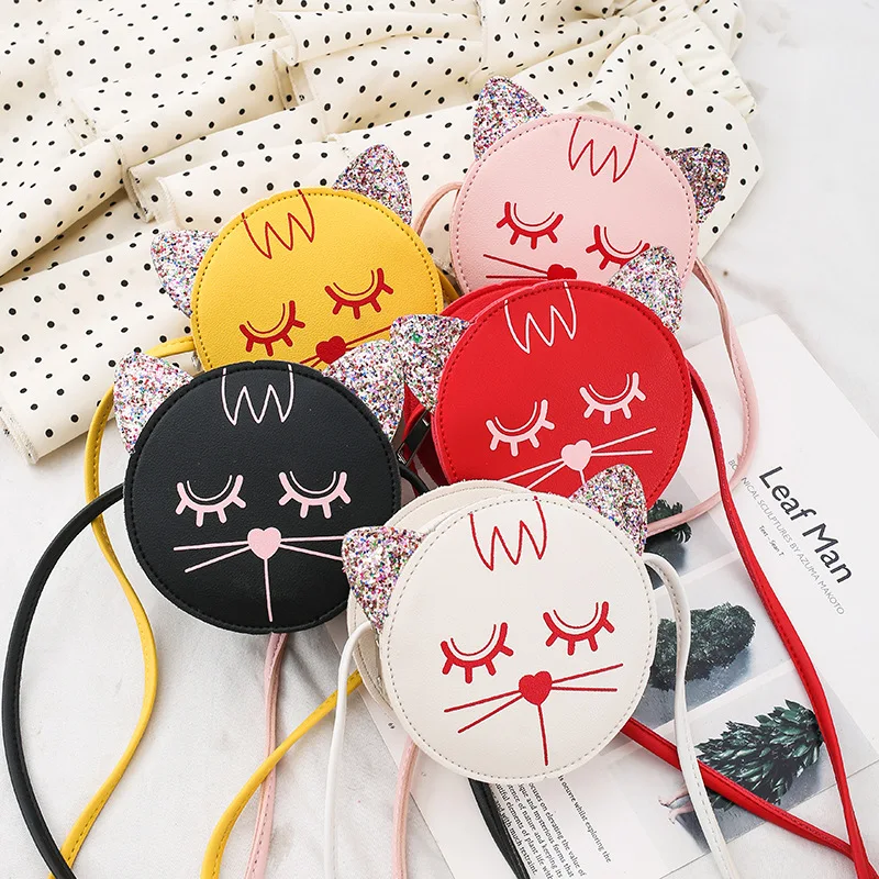 

Children's Bags 2020 New Style Korean-style Princess Shoulder Bag Fashion Men And Women Child Baby Sequin Cat Shoulder Accessori