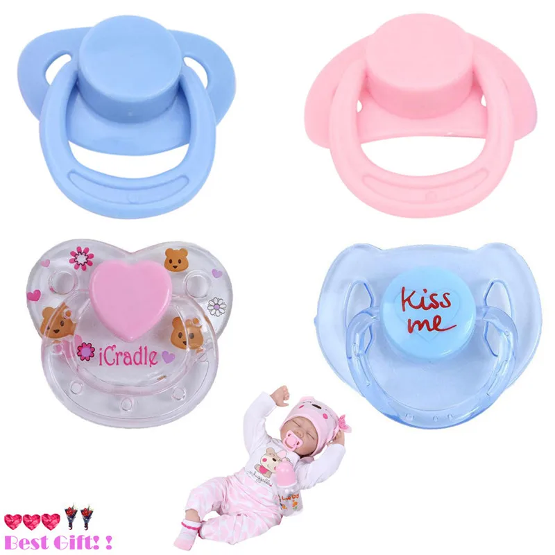 4PC New Dummy Pacifier For Reborn Baby Dolls With Internal Magnetic Accessories#4AA14