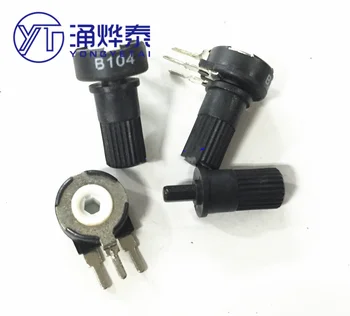 

Potentiometer PT10-B100K adjustable potentiometer vertical hexagon hole adjustable resistor with handle