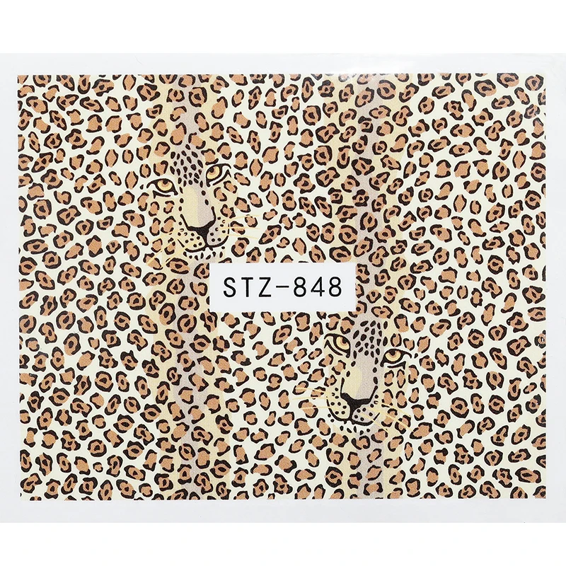1 шт леопардовая печать наклейки фольги дизайн ногтей сексуальные амулеты лак слайдер наклейка для бумага для маникюра