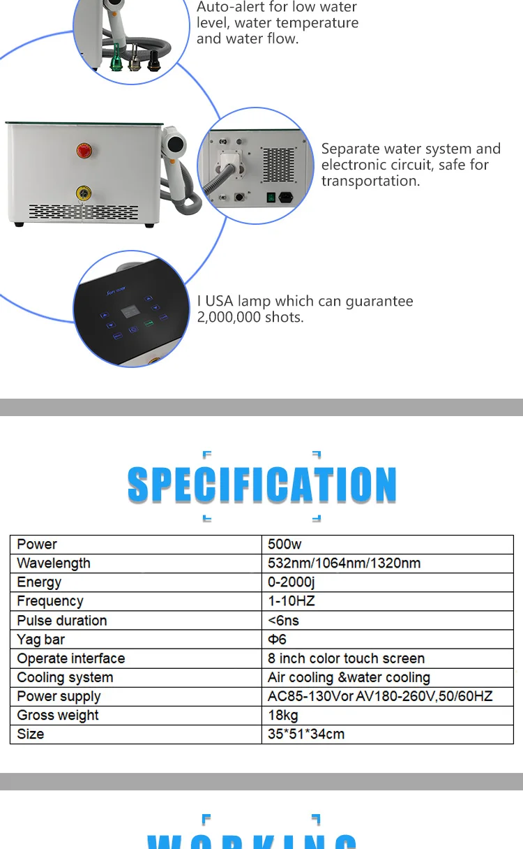 Top level beijing best sell sapphire and ruby q switched picosecond nd yag laser eyebrow tattoo eyeline removal