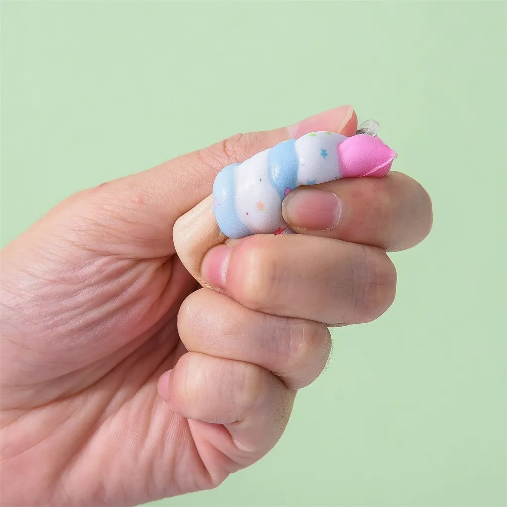 Ice Cream squeeze toy Pendants Creative Gift Simulation Cake Slow Rising Straps Bread Toys Backpack Accessories Decorations #A