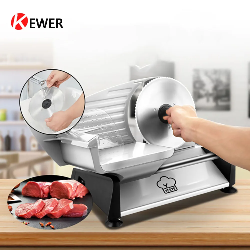 US $131.00 Home Electric Slicer Multifunction Electric Meat Planer SemiAutomatic Kitchen Meat Slicer Fruit And Vegetable Slicer 110v220v