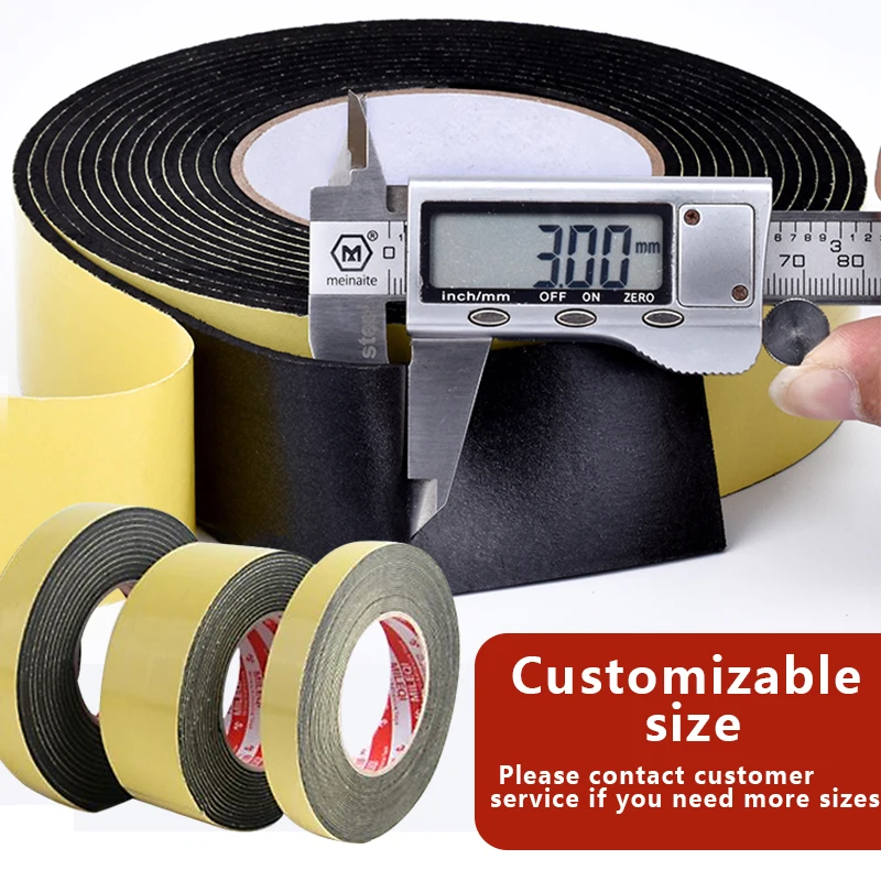 Strong Adhesion Eva Black Sponge Foam Rubber Tape Anti-collision Seal Strip
