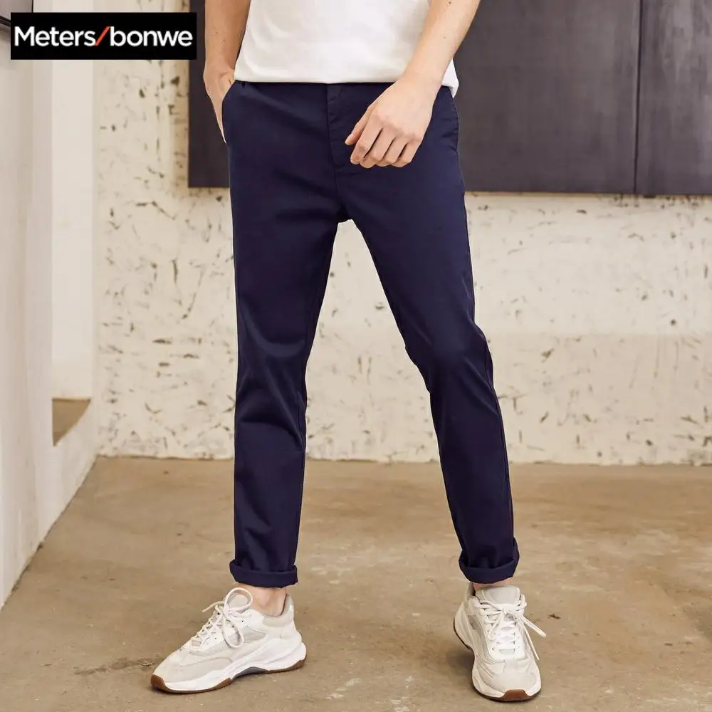 Metersbonwe Men Smart Casual Pants New Spring Autumn Trousers Slim Fit Chinos Fashion Straight Male Brand Trousers High Quality Metersbonwe Men Smart Casual Pants New Spring Autumn Trousers Slim Fit Chinos Fashion Straight Male Brand Trousers High Quality
