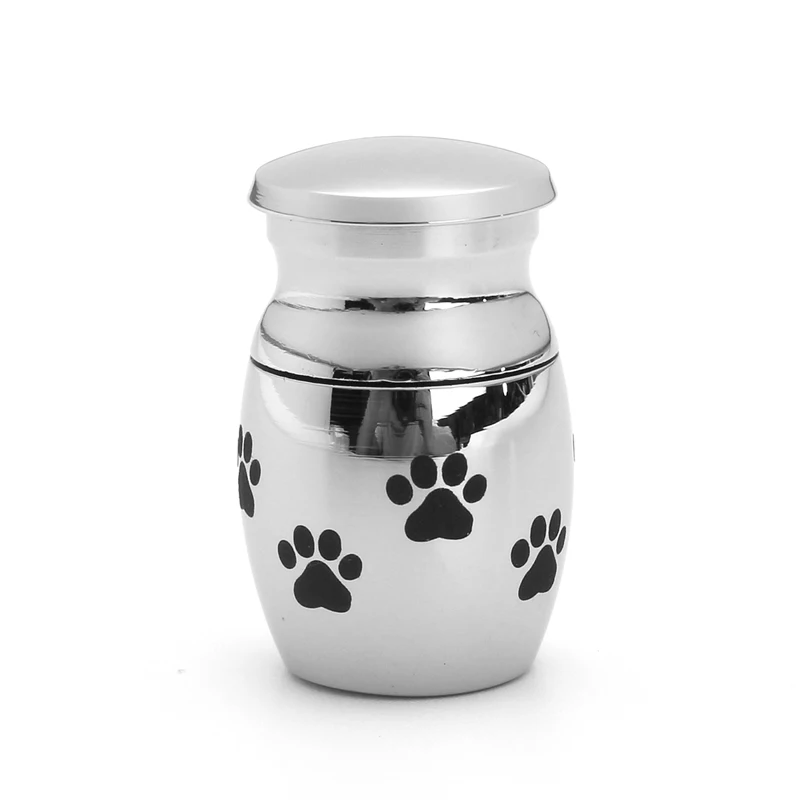 Pets Memorials Stainless Steel Mini Urns Dog Cat Birds Mouse Cremation Ashes Urn for Hold a Small Amount of Ash Keepsake Casket