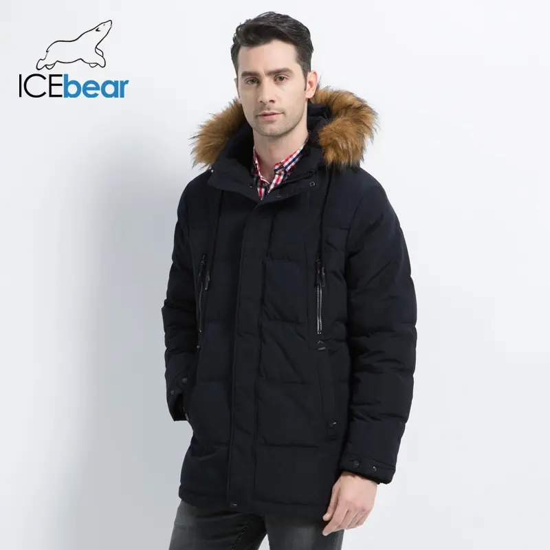 ICEbear2019 Новые мужские хлопчатобумажная одежда Модная мужская куртка с капюшоном