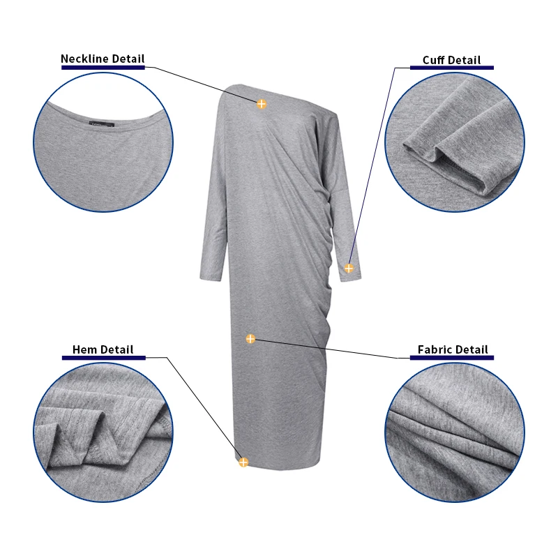 Fashion 5XL Women Maxi Dress Celmia Sexy Off Shoulder Long Dress Autumn Solid Long Sleeve Casual Split Hem Robe Plus Size Dress