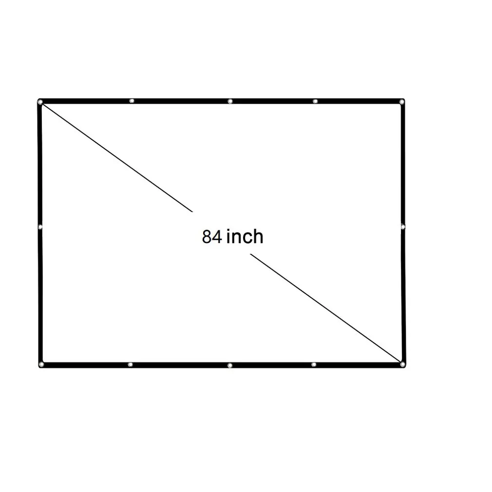 

Projector High-end Portable Folding Screen 84 Inch Projector Soft Curtain High-definition Curtain Screen