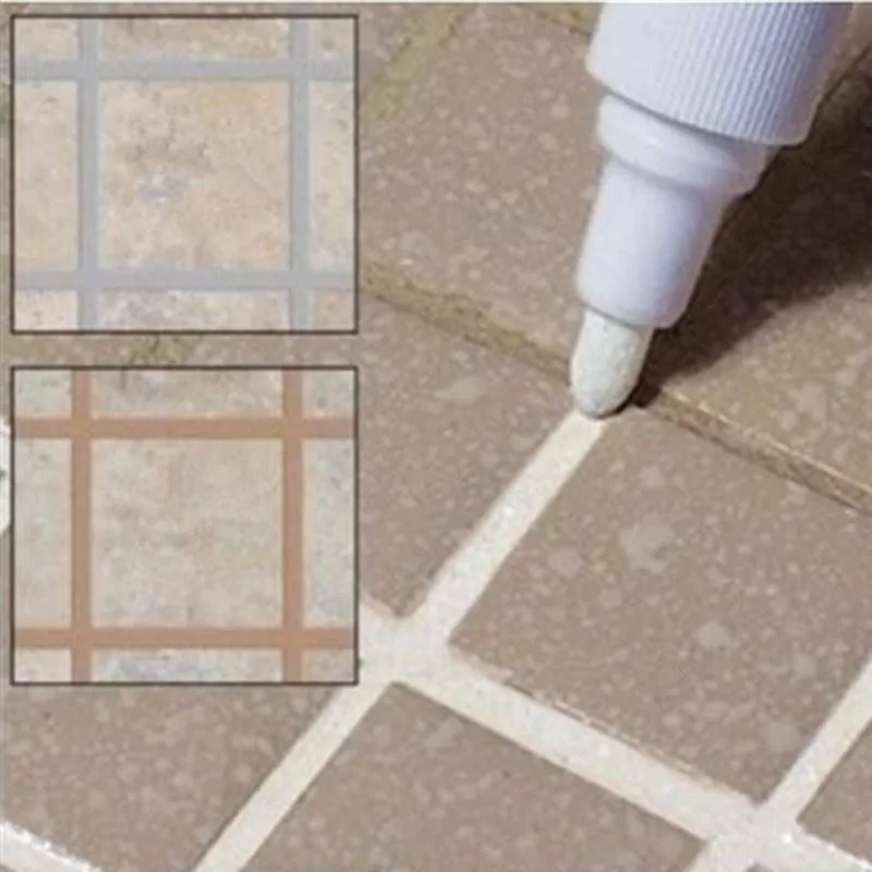 Home Decor Tile Marker Repair Wall Pen Refill Grout Refresher Marker Kitchen Bathroom Cleaner afbeelding