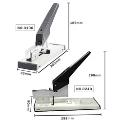 Huapuda 0100 & 0240 Metal Heavy Duty Stapler Large Capacity Paper Binding/Stapling Stapler Office Manual Stapler/Staple/Nailer