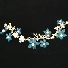 Античный темно-зеленый корейский ободок для волос свадебные жемчужные стразы диадемы, свадебное кольцо носитель гребень гирлянда Hairwear ювелирные аксессуары