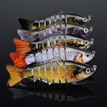 

1 Fishing Bait Artificial Bionic Fake Bait Crank Fish Hook Treble Hook Fishing Lure Multi-joint Lifelike Fishing Tackle