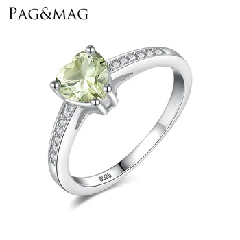 

PAG&MAG S925 Silver Gem Ring Women's hand Decoration Natural synthetic Gem